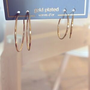Gold Plated Hoop Earrings